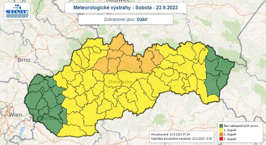 počasie na Slovensku