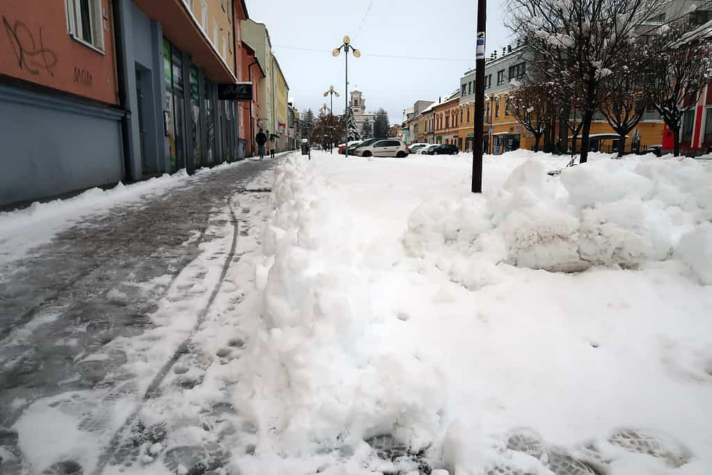 sneh, Poprad, Slovensko, počasie, SHMÚ